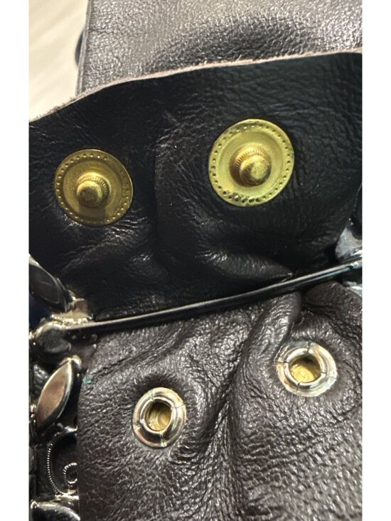 Juliana Belt Buckle Leather 34 Inch Brown Belt & Amber Rhinestones Snap Closure main image 5